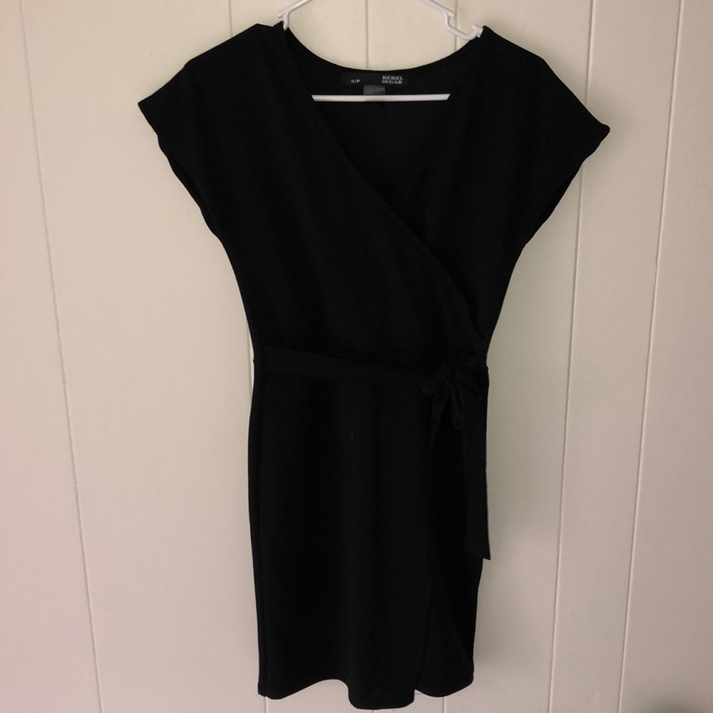 Black wrap dress